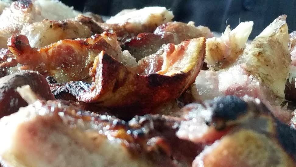 careta de cerdo a la brasa
