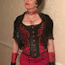 Gail Carriger Red & Black Steampunk Pinup at Gaslight Gathering in San Diego