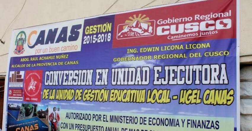 UGEL Canas ya es Unidad Ejecutora - DRE Cusco