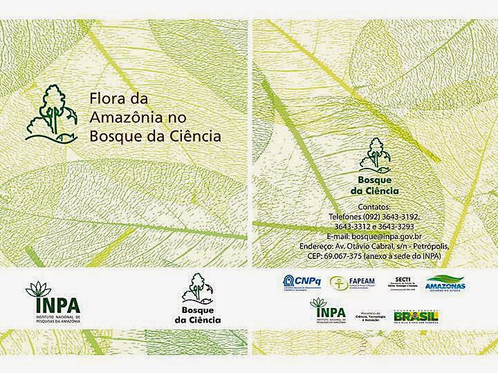 Publicado pelo INPA a cartilha Flora da  Amazônia no Bosque da Ciência.