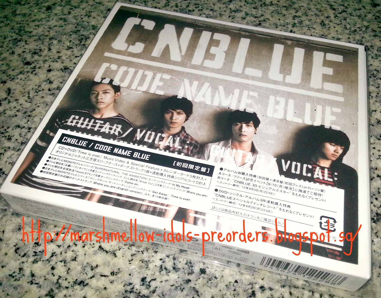 MarshMellow Idols Pre-orders: Pre-order CN Blue Code Name Blue Japan Album!
