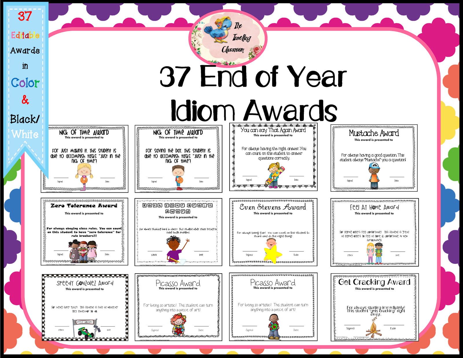 The Traveling Classroom End Of The Year Idiom Awards Win A Set