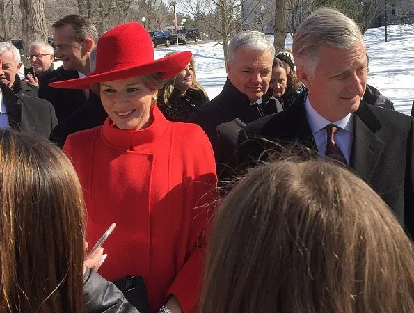 King Philippe and Queen Mathilde of Belgium are welcomed at Rideau Hall by Governor General Julie Payette