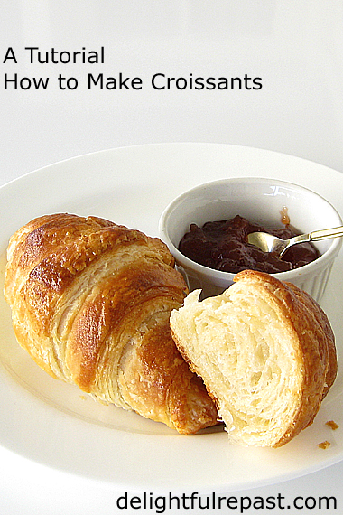 How to Make Croissants - A Tutorial (this photo - croissants and jam) / www.delightfulrepast.com