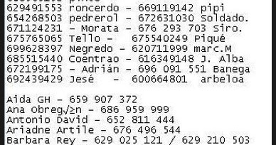 Lista De Telefonos De Famosos De Poca Monta