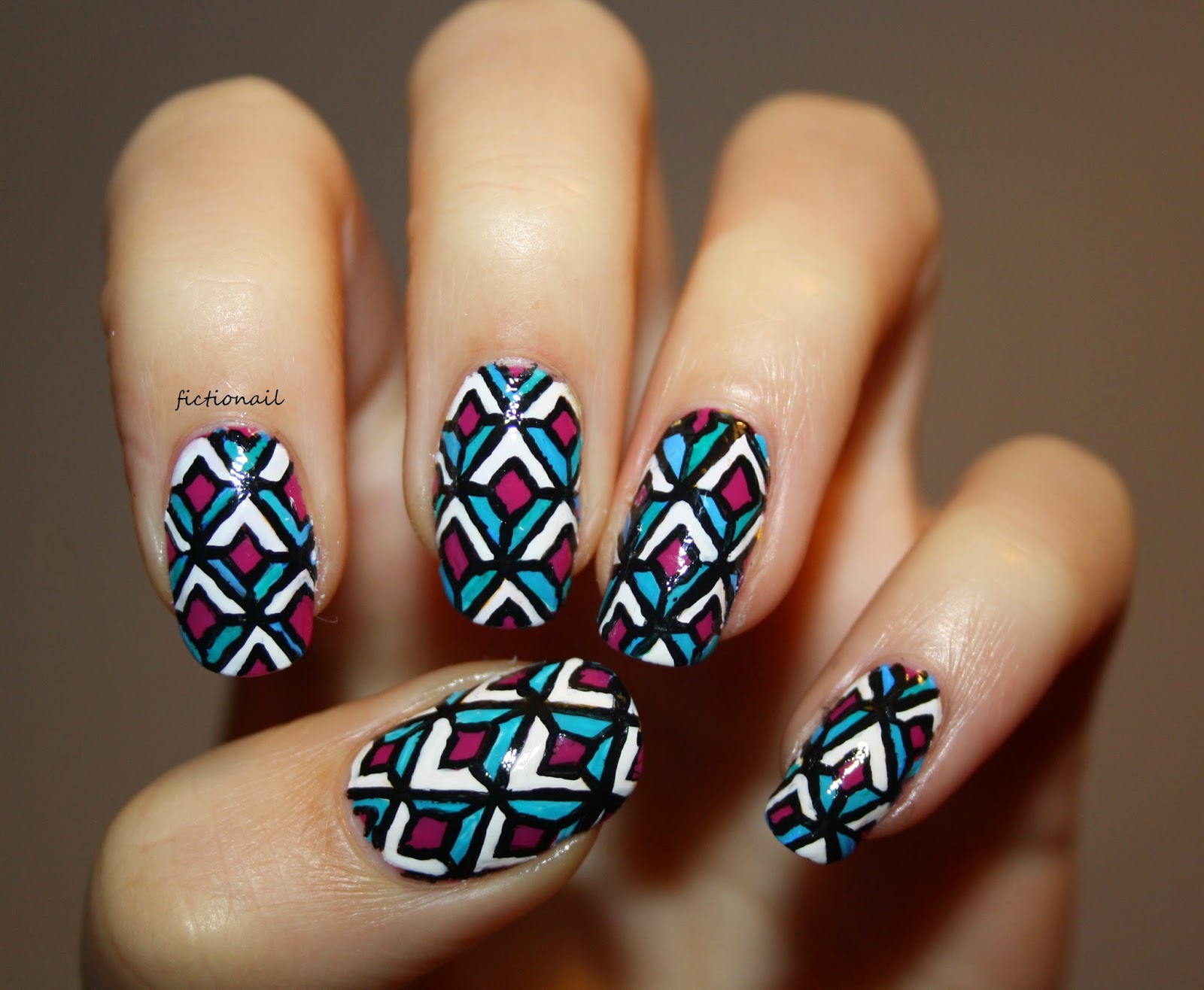 Geometric nail patterns for spring - wide 2