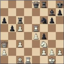 Partida de ajedrez Pérez - Prins, posición después de 24.Txe5