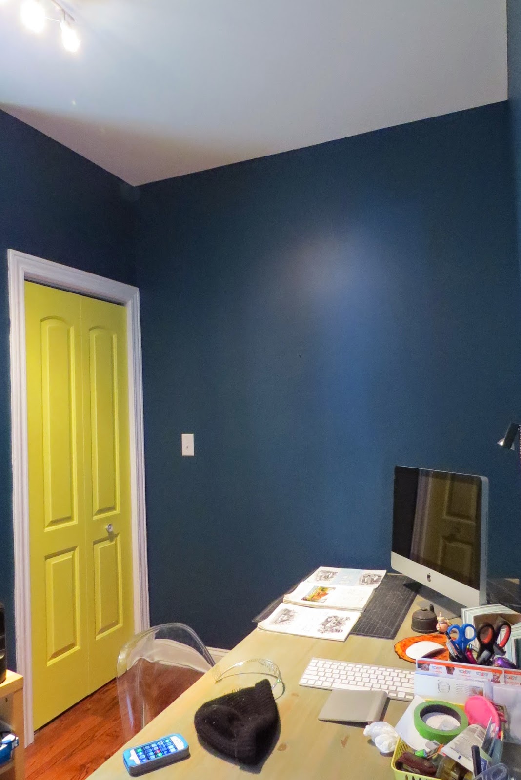 Office papers! Papered! Wall done! Yay fun! Flipping the Flip