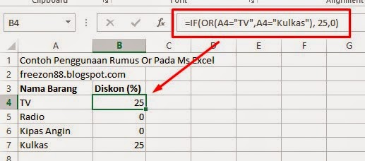 Rumus OR dalam rumus Perbandingan Ms Excel Rumus OR dalam rumus Perbandingan Ms Excel