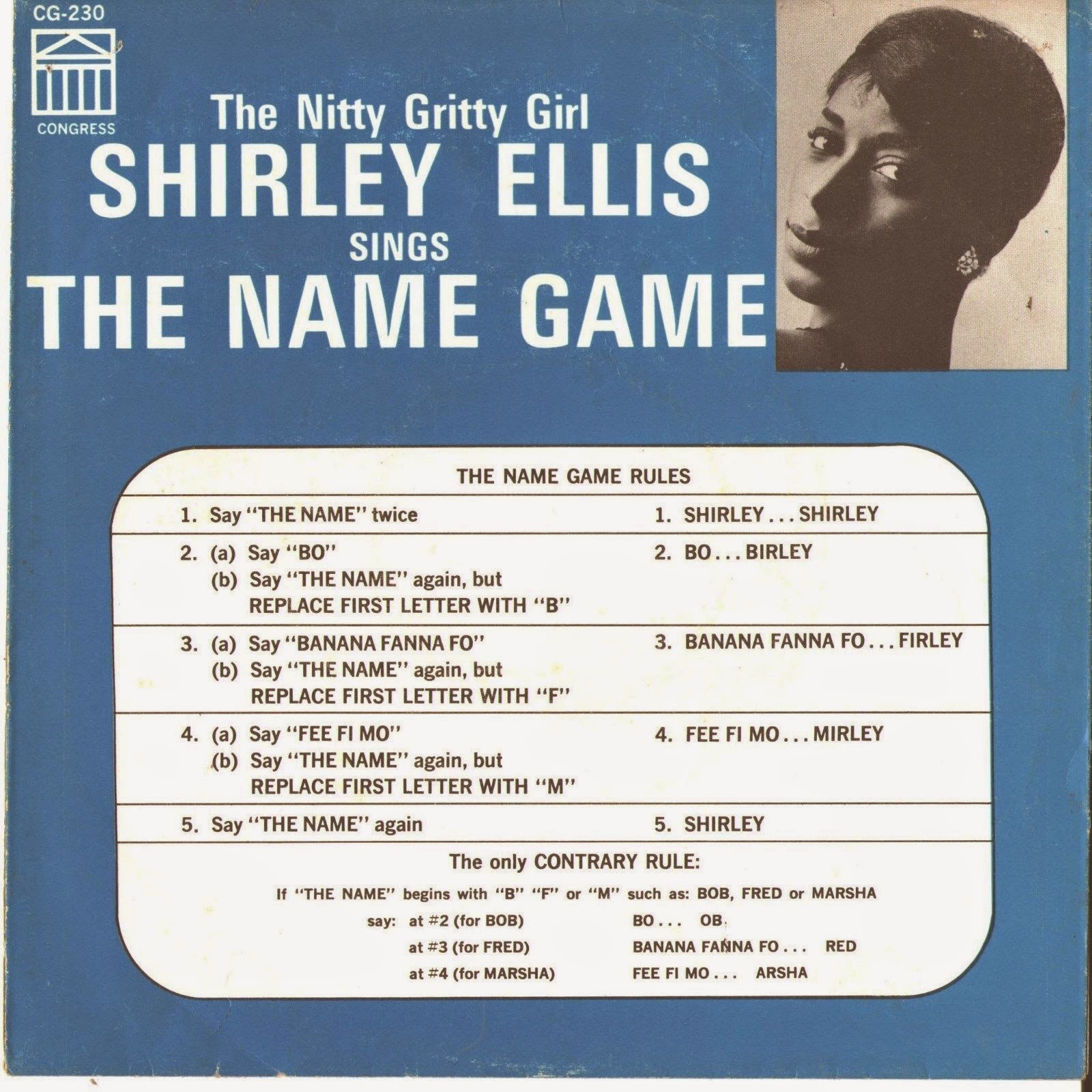 Перевод песни short dick. Ширли Эллис. Shirley Ellis - the name game. Ширли Эллис фото. Песня the name game.
