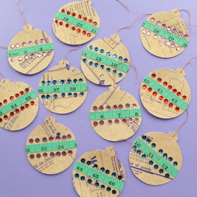 Crafty Christmas Bauble Tutorial: Make a Sewing-Themed Ornament for Your Tree! DIY paper Christmas baubles