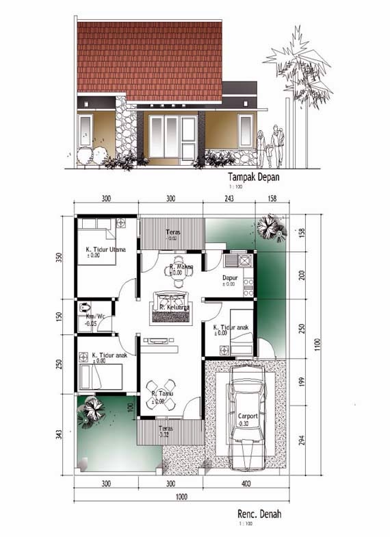 gambar desain rumah minimalis 1 lantai full
