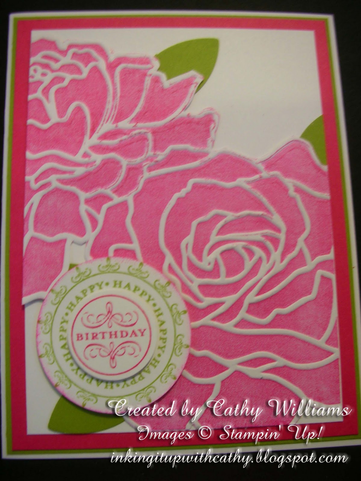 Inking It Up With Cathy Brayer Class Stampin' Up!'s Manhattan Flower