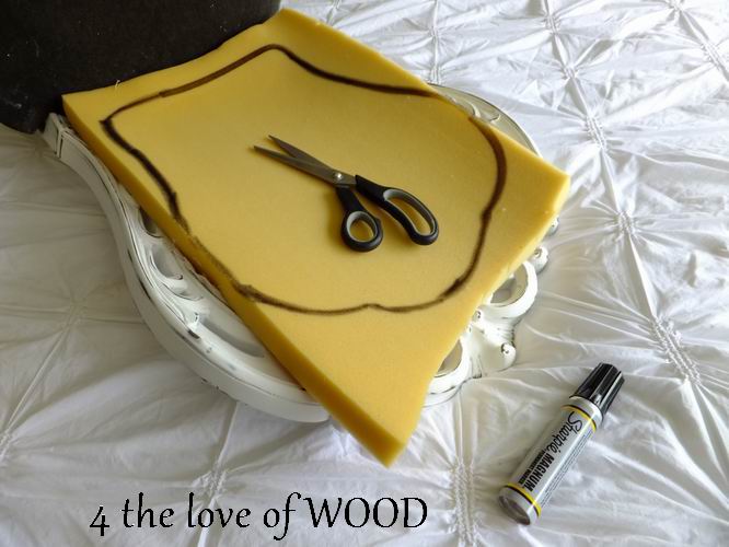 4 the love of wood HOW TO UPHOLSTER AN OPEN CHAIR BACK step two