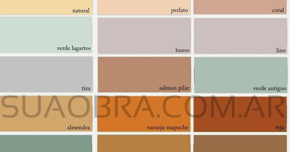 Catálogo de colores revestimiento plástico webber Simil Tarquini