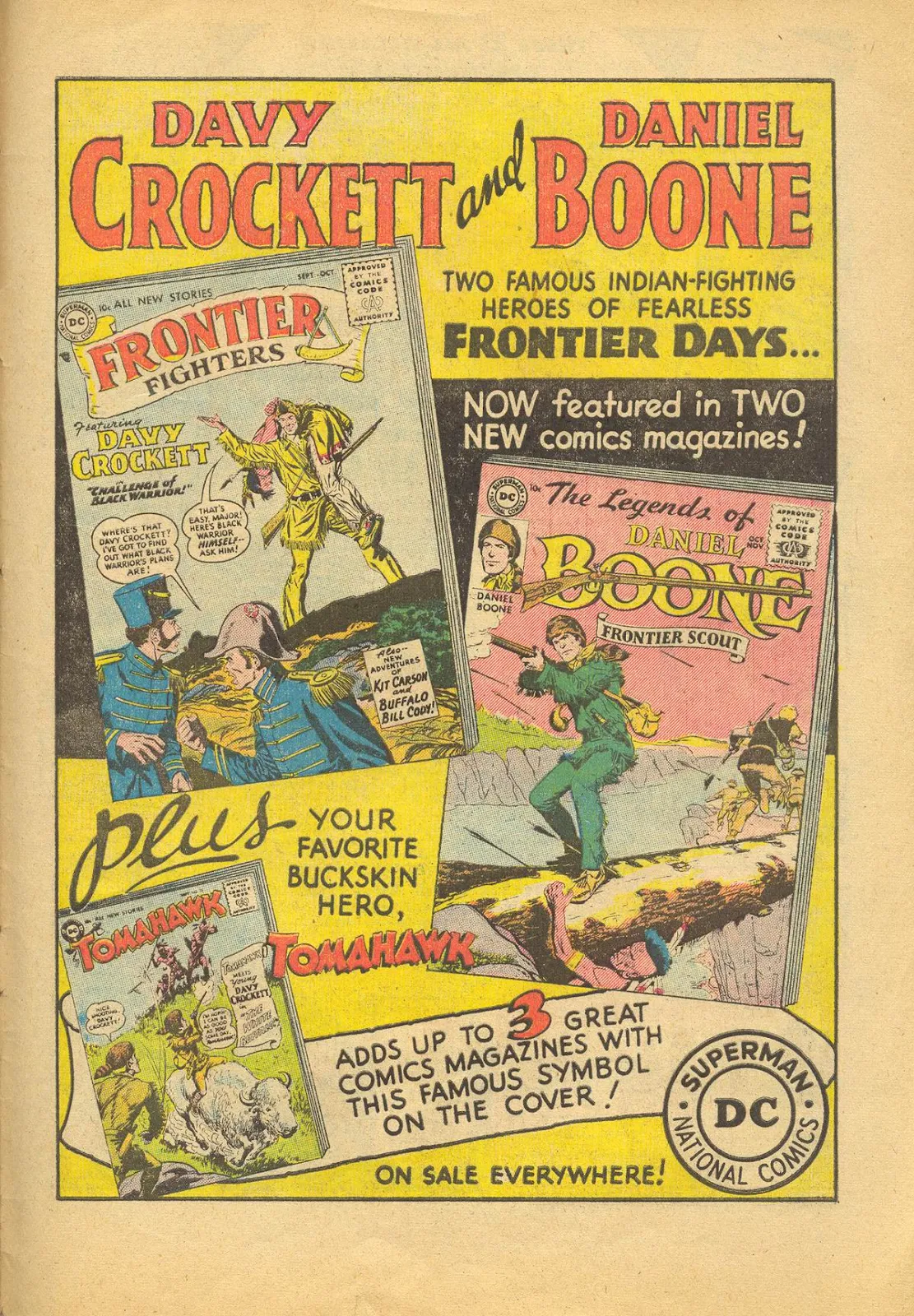 Dc Comics Full Page In House Ad For Frontier Fighters The Legends