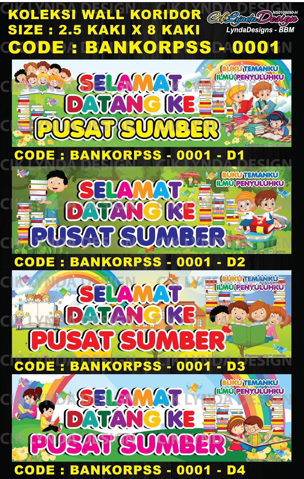 CIKLYNDA DESIGN BBM - BANNER & BUNTING SEKOLAH: BANNER WALL KORIDOR