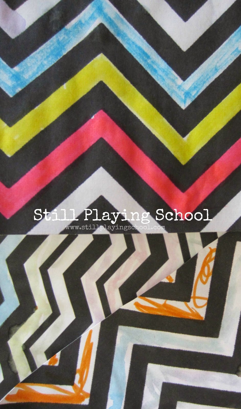 Zig Zag Painting Still Playing School