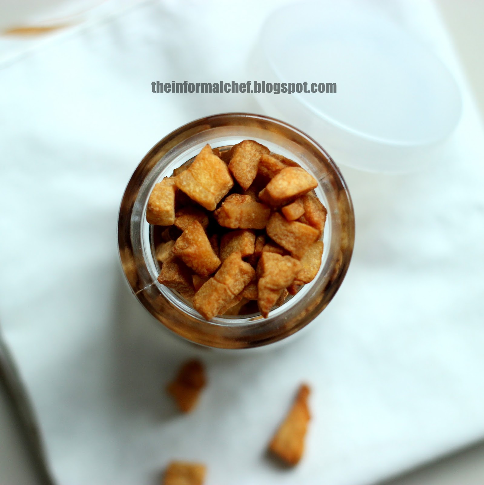 The Informal Chef How to make Crispy Pork Lard and Pork Oil 猪油渣