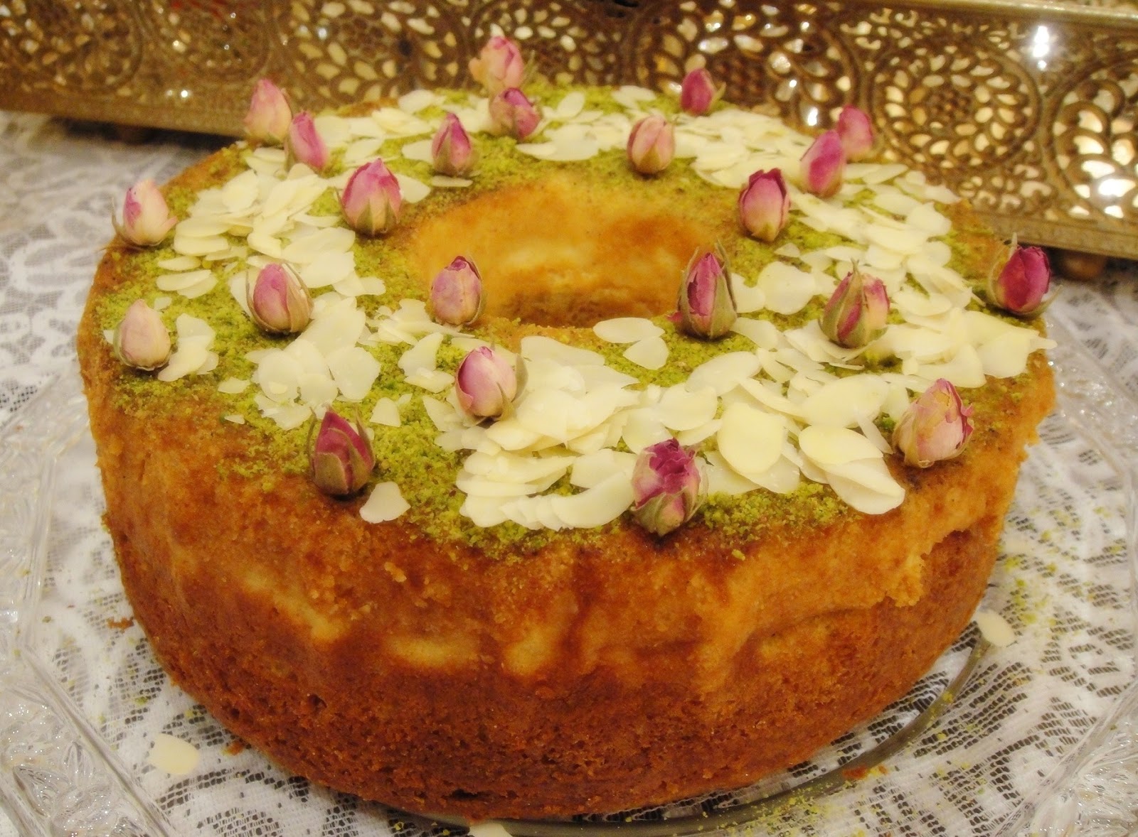 Maryam's Culinary Wonders 1170. Saffron Flan Cake
