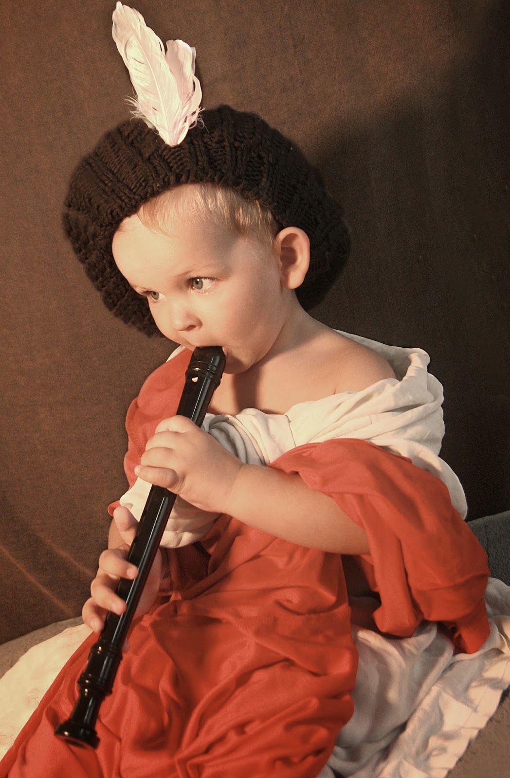 Rembrandted Kids Boy playing a recorder