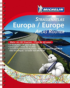Michelin Straßenatlas Europa mit Spiralbindung (MICHELIN Atlanten)
