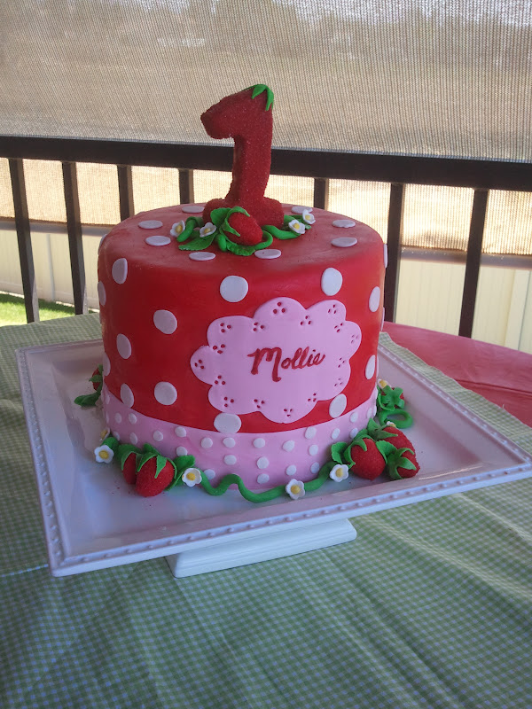 Cakes by Carla First Birthday CakeStrawberry