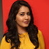 Rashi Khanna Stills In Yellow Dress At Telugu Movie App Launch