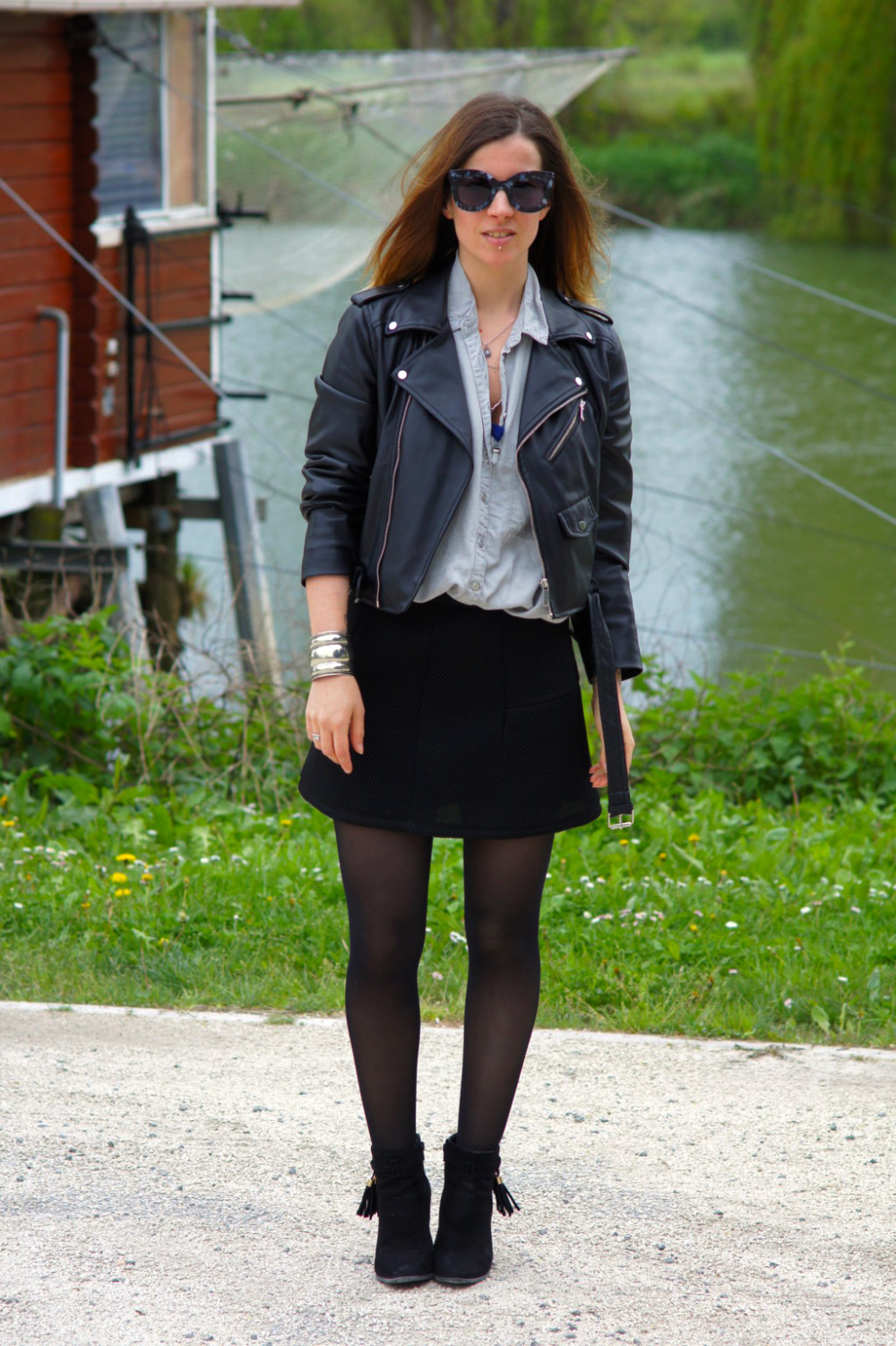 Street style grey tones - Fashionmylegs : The tights and hosiery blog