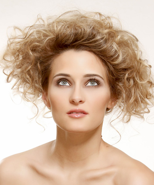 Dewi Image: Casual Updo Medium Curly Hairstyles