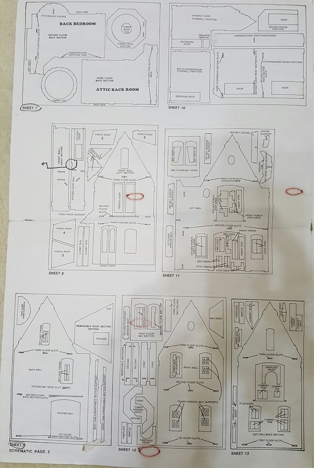The Garfield Blog The Garfield Dollhouse Kit Assembly Instructions