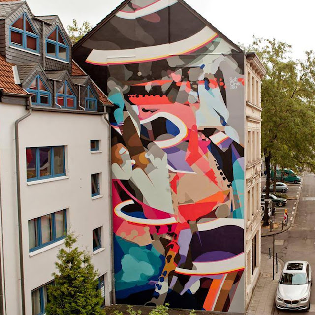 Street Art By SatOne In Cologne, Germany For CityLeaks Urban Art Festival. 1