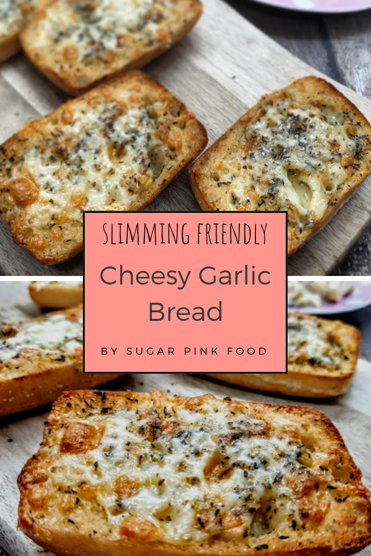 Cheesy Garlic Bread Slimming Friendly Sugar Pink Food Healthy