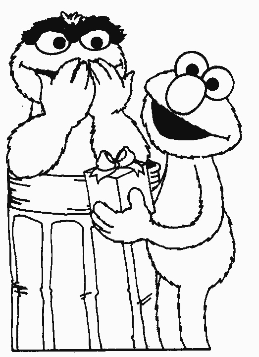 Cartoons Coloring Pages Elmo Listed Variety Red Monster World