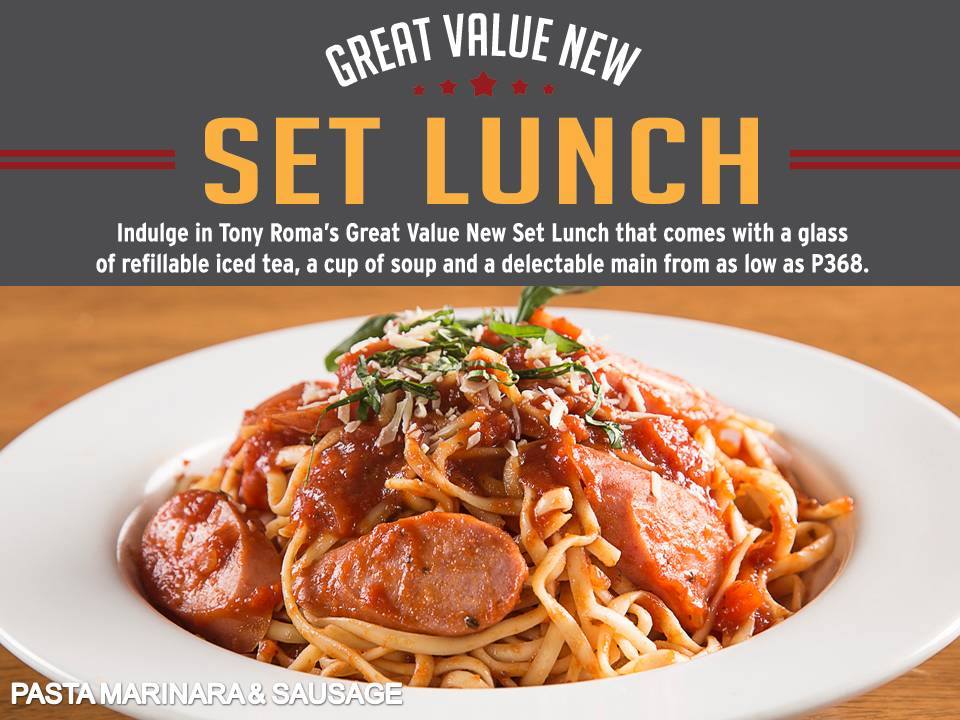 Manila Shopper: Indulge in Tony Roma’s Great Value New Set Lunch