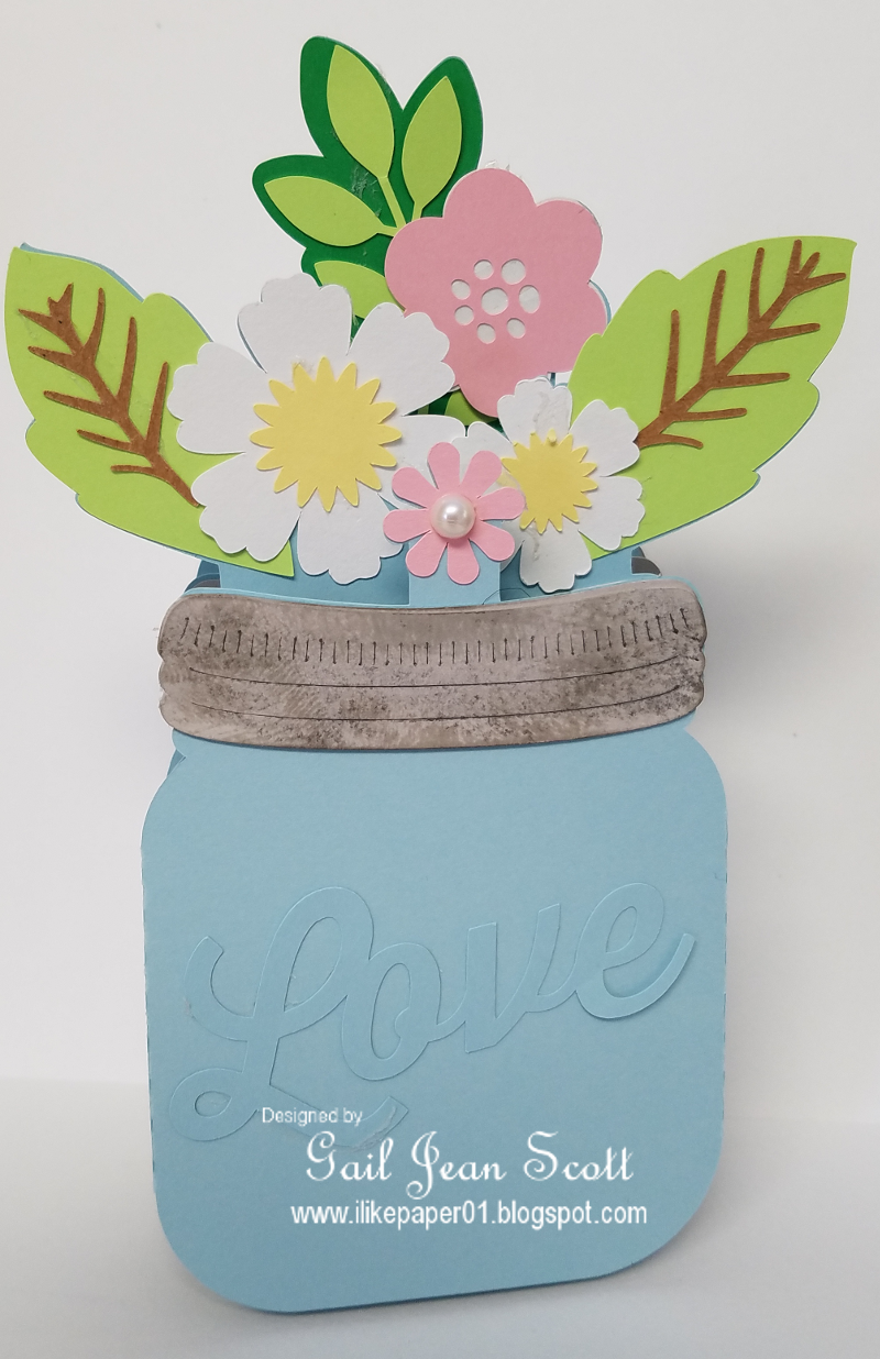 I Like Paper Mason Jar Box Card