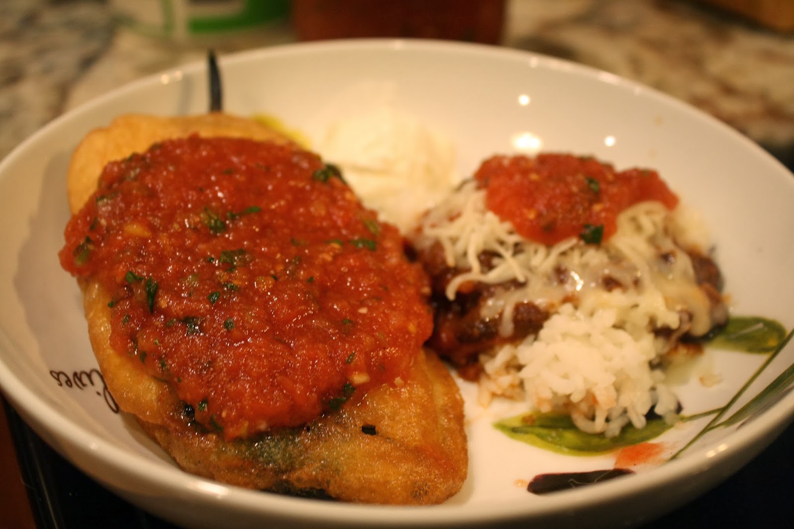 Jourdan Leigh in the kitchen Chile Rellenos