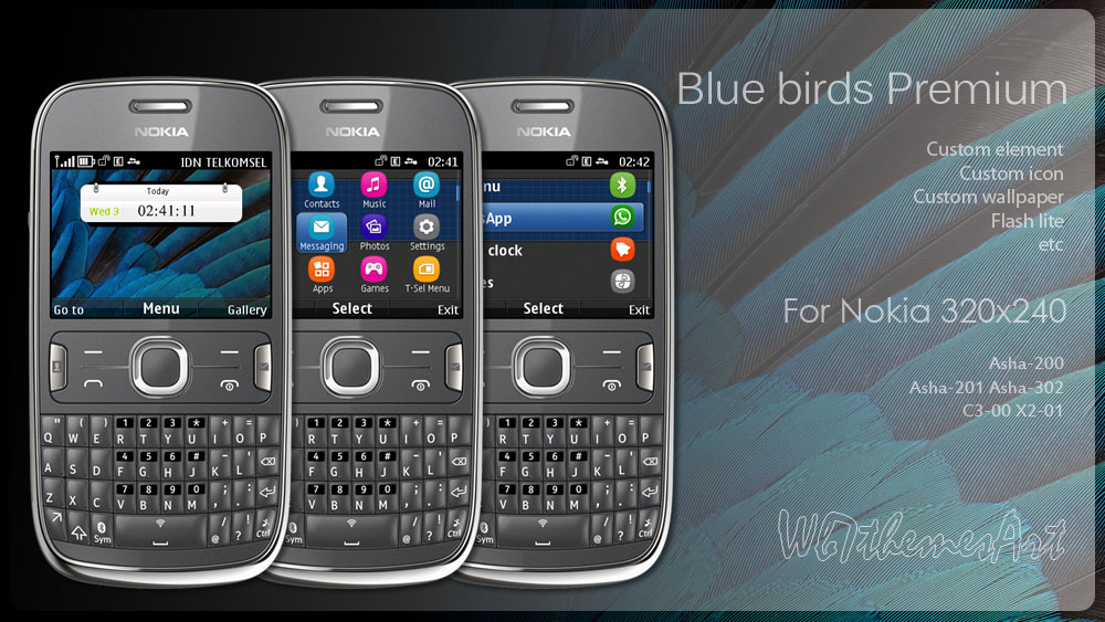 Blue Bird Theme Nokia C3-00 I Free | Store wb7themes