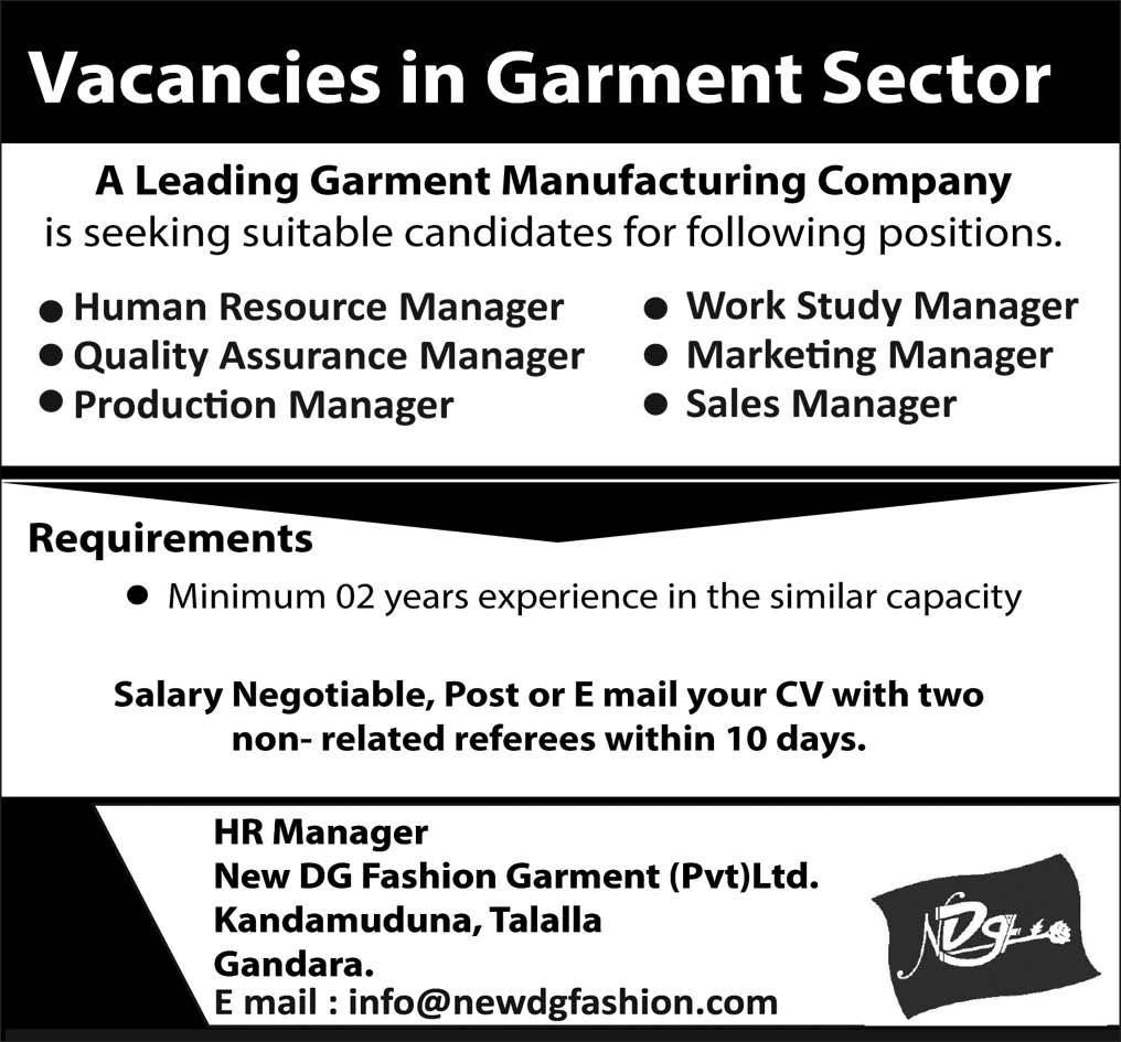 apparel production manager job description