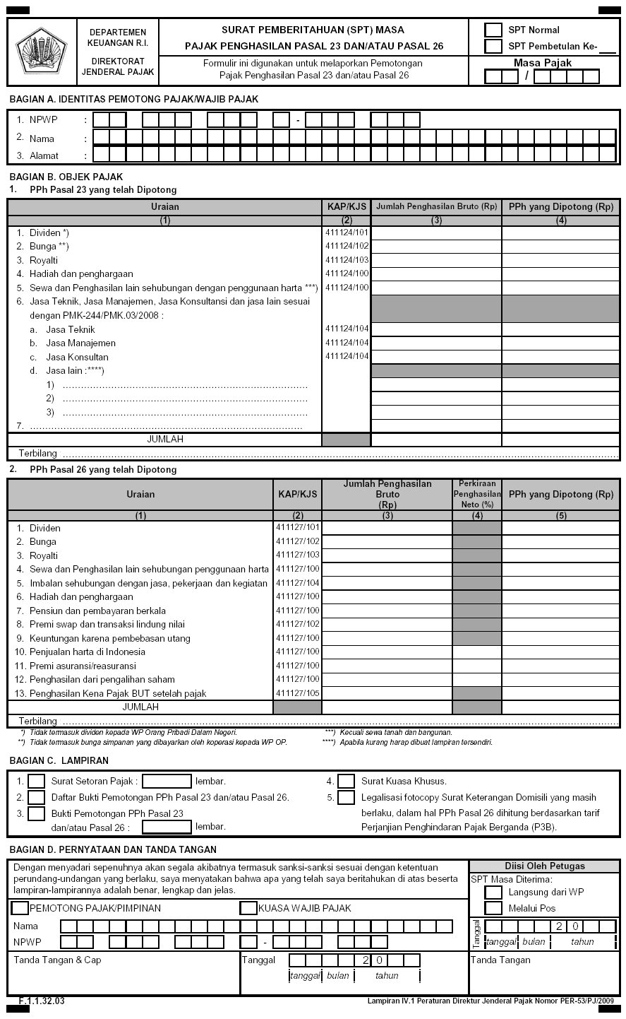 Lampiran Khusus Spt. Download Formulir Pajak. 28 Contoh 