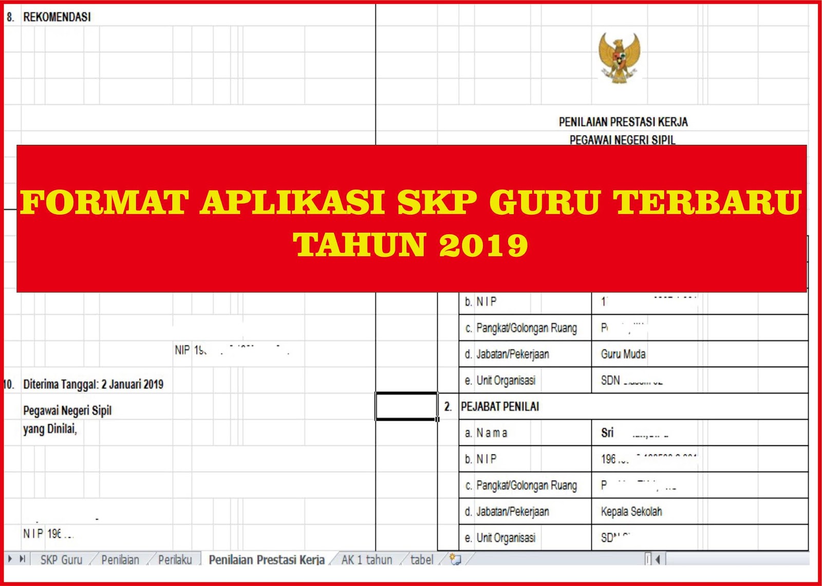 Format Terbaru Aplikasi Sasaran Kerja Pegawai (SKP) Guru