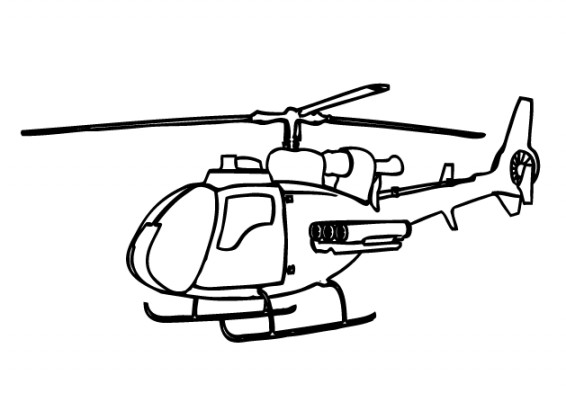 Gambar Mewarnai Helikopter