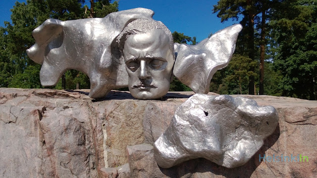 Jean Sibelius bust at Sibelius Monument in Helsinki