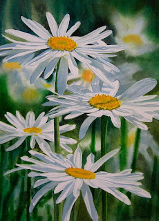 Cuadros de Acuarelas Pinturas Flores Blancas