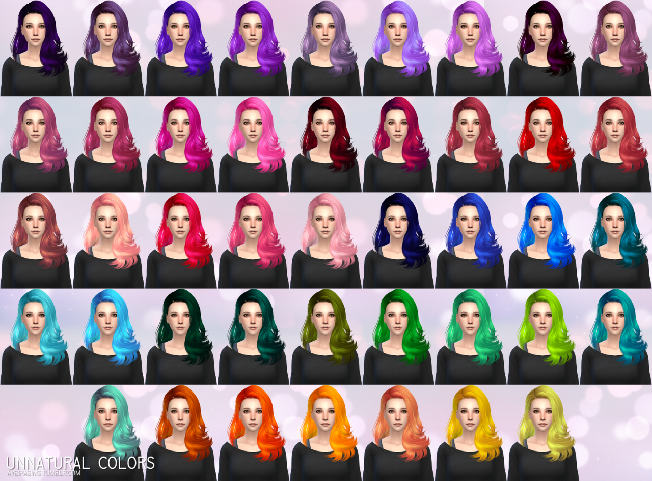 My Sims 4 Blog Skysims And Ryuffy Hair Retexture By Aveirasims