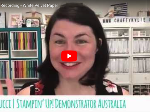 VIDEO - Facebook Live Recording | White Velvet Paper