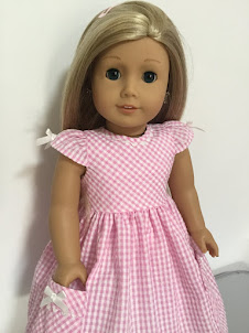 18" doll Gingham Midi Dress Pattern