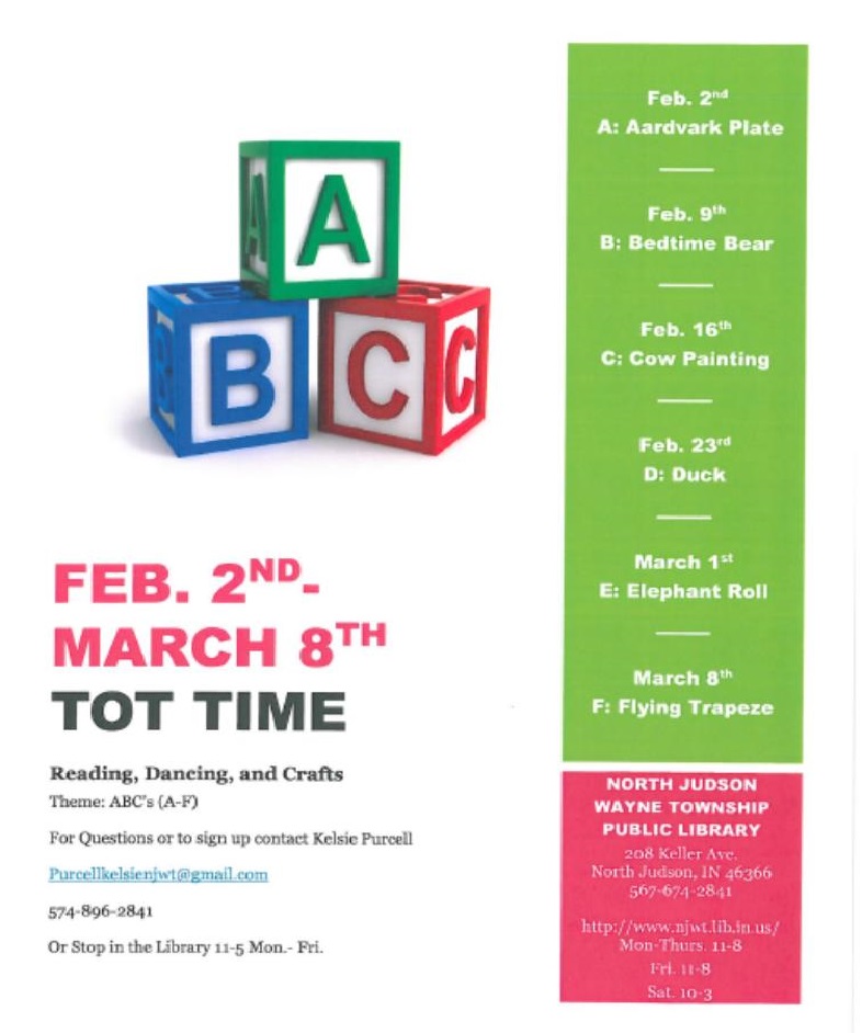 North JudsonWayne Township Public Library It's Time to Sign Up for