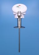 industrial temperature sensor transmitter with mounting flange and head