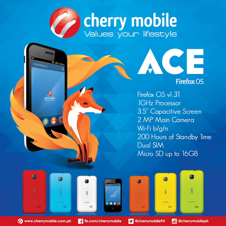 Cherry Mobile Ace (Firefox OS Smartphone): Specs, Price and Availability Cherry Mobile Ace